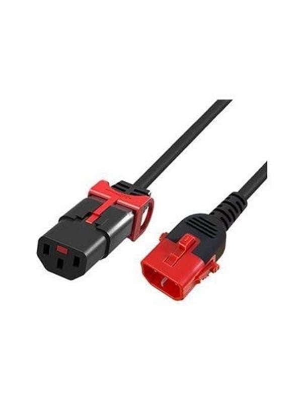 Microconnect MC-DUALC13C14S-1 electriciteitssnoer Zwart 1 m C13 stekker C14 stekker