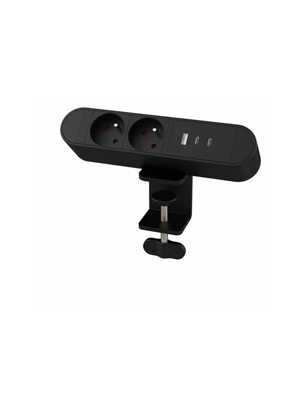 Multi Desktop Stopcontact 2-voudig Frans, 1 x USB-A, 2 x USB-C, 30W, 1,8m