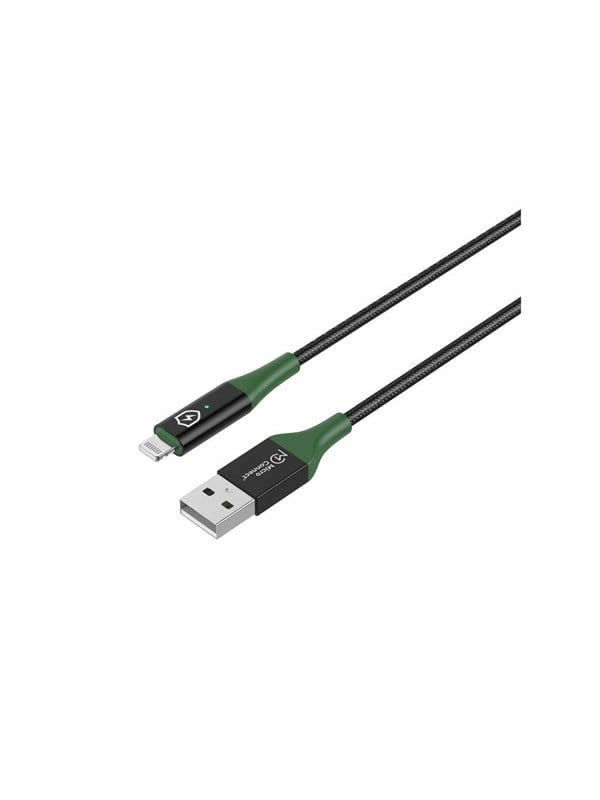 Microconnect MC-SMART USB A-L-2 Lightning-kabel 2 m Zwart, Groen