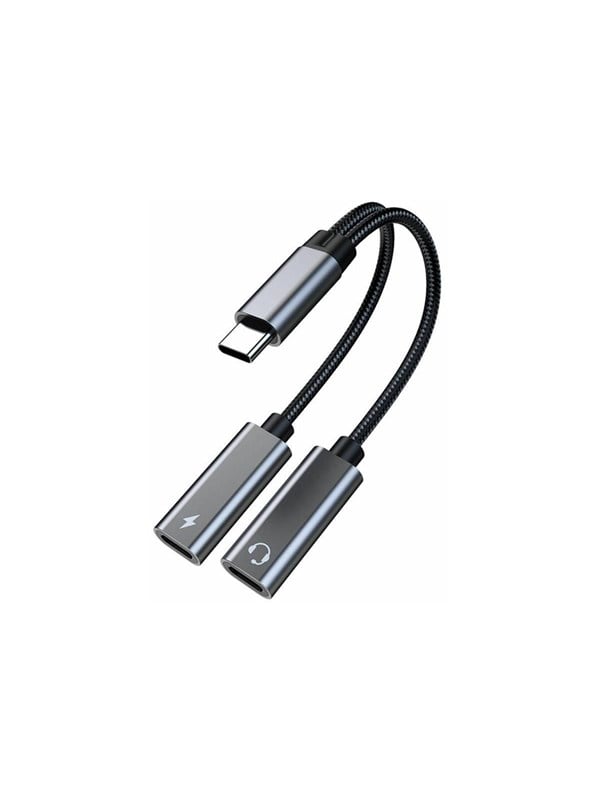 MicroConnect USB-C to USB-C headphone / charging adapter - 13 cm