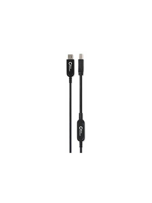 Microconnect MC-USB3.0AB20OP USB-kabel USB 3.2 Gen 2 (3.1 Gen 2) 20 m USB A USB B Zwart