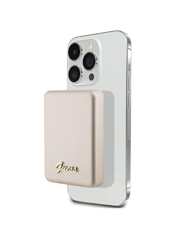 GUESS MagSafe Metal Script Logo induction power bank 5W 3000mAh - gold - 3000 mAh