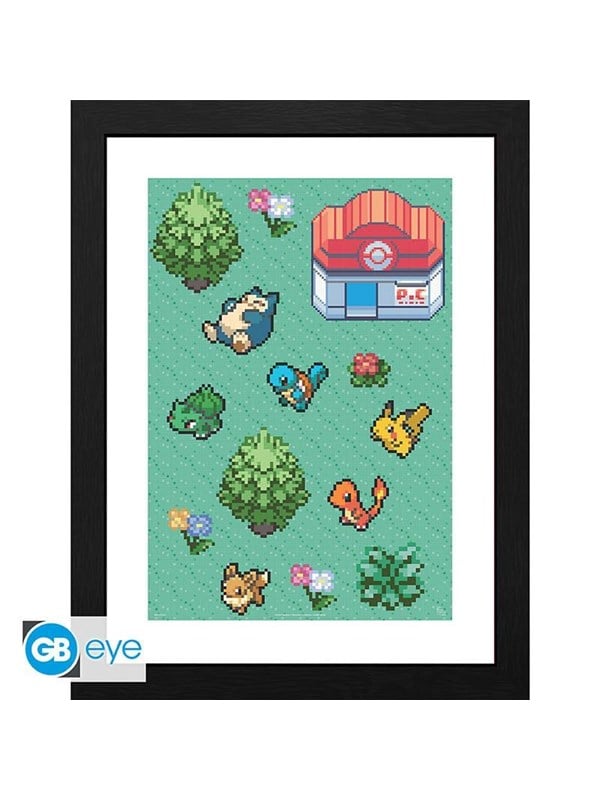 Pokémon Pixel Art Unisex Wanddecoratie - meerkleurig - Standard