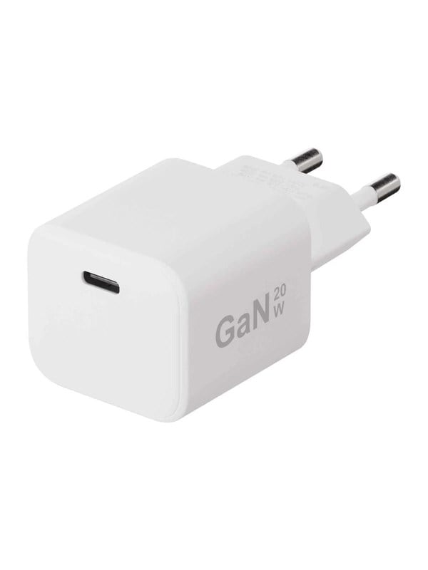 X2O 20W Home Charger Set USB-C w. 1.2m cable GaN - White
