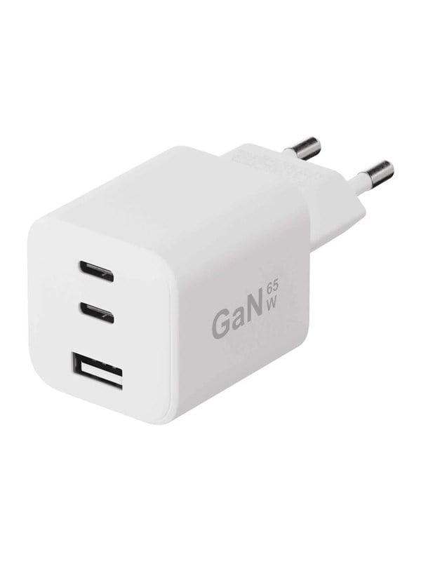 X2O 65W Tripple Home Charger USB-C/C/A GaN - White