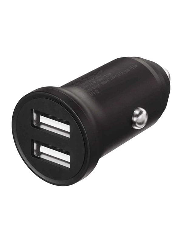 X2O 2x12W Dual Car Charger USB-A/A - Black