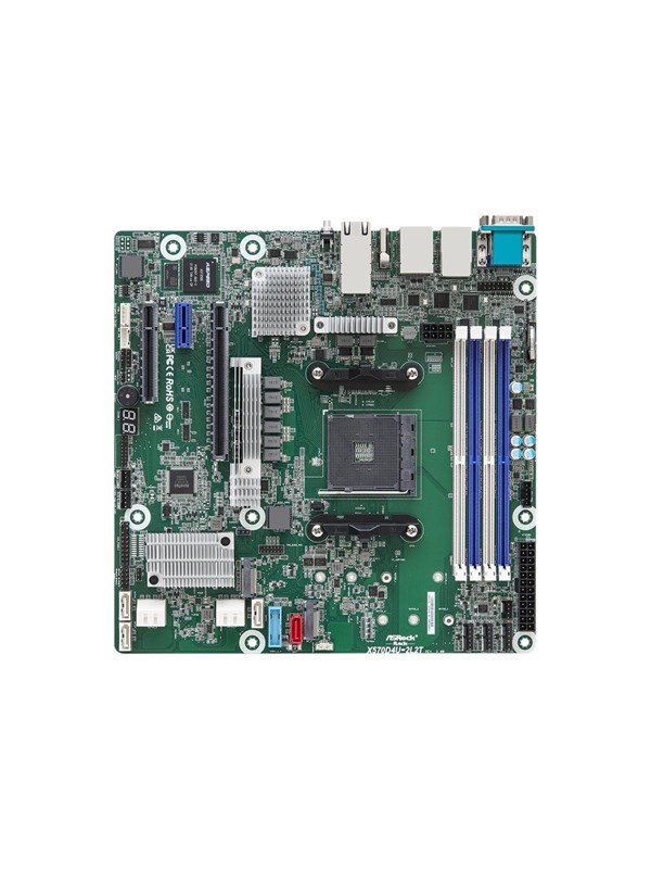 ASRock Rack X570D4U-2L2T/BCM - motherboard - micro ATX - Socket AM4 - AMD X570 Moederbord - AMD X570 - AMD AM4 - DDR4 RAM - Micro-ATX