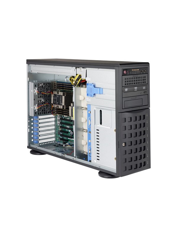 Supermicro SC745 BAC-R1K23B - Case - Tower - Zwart