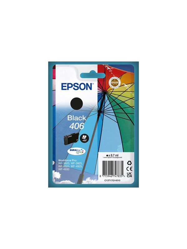 Epson 406 (T17G1) Inktcartridge Zwart Normale capaciteit