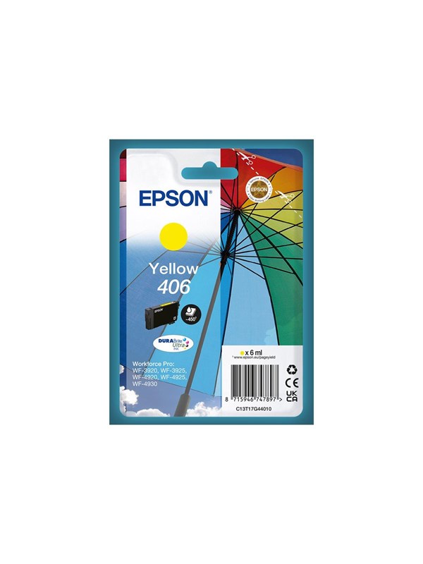 Epson 406 (T17G4) Inktcartridge Geel Normale capaciteit