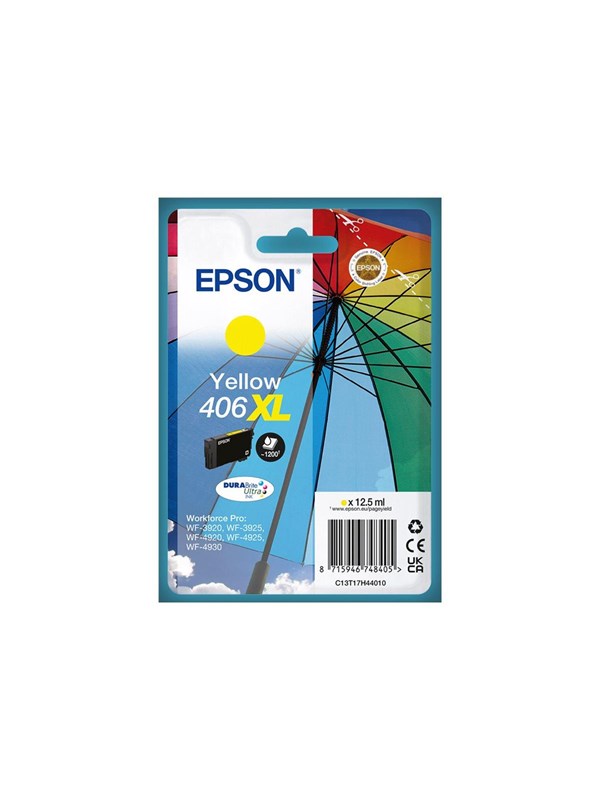 Epson 406XL (T17H4) Inktcartridge Geel Hoge capaciteit