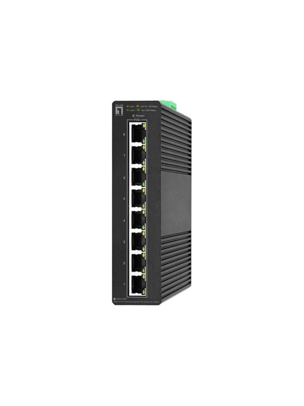 LevelOne Hilbert IGS-2108P - switch - industrial lite 802.3af/at -40 to 75°C - 8 ports - smart
