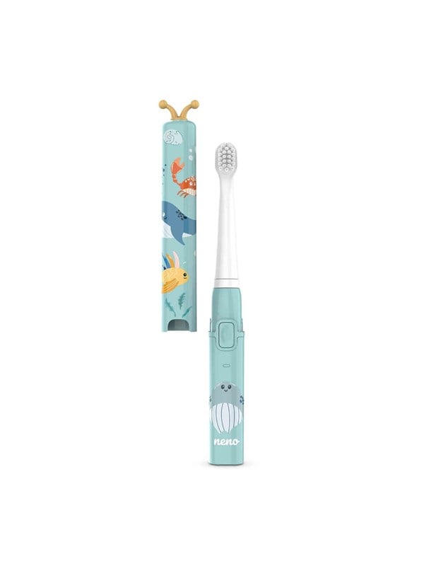 Neno Pulito Sonic Elektrische Tandenborstel voor Kinderen vanaf 3 Jaar – 38.000 Trillingen – 3 Poetsstanden – LED – 2 Minuten Timer – IPX7 Waterdicht – Blauw