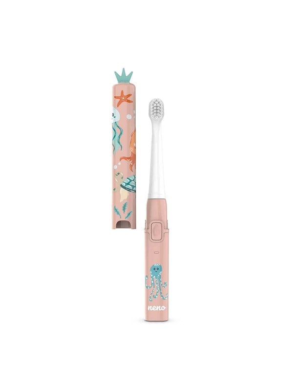 Neno Pulito Sonic Elektrische Tandenborstel voor Kinderen vanaf 3 Jaar – 38.000 Trillingen – 3 Poetsstanden – LED – 2 Minuten Timer – IPX7 Waterdicht – Coral