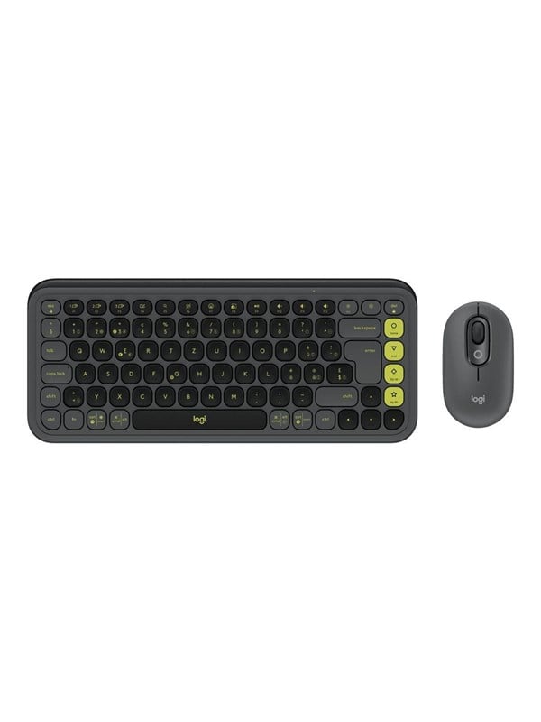 Logitech POP Icon Combo - Keyboard and mouse set - Zwitsers - Grijs