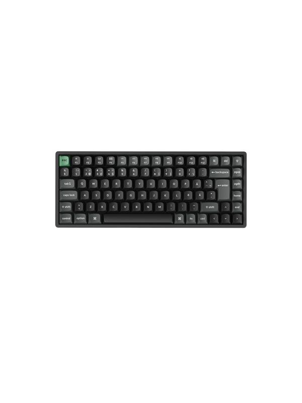 Keychron K2 Ultra 75% 8K  Apex Red - Gaming Toetsenbord - Zonder Numpad - Noords - Zwart