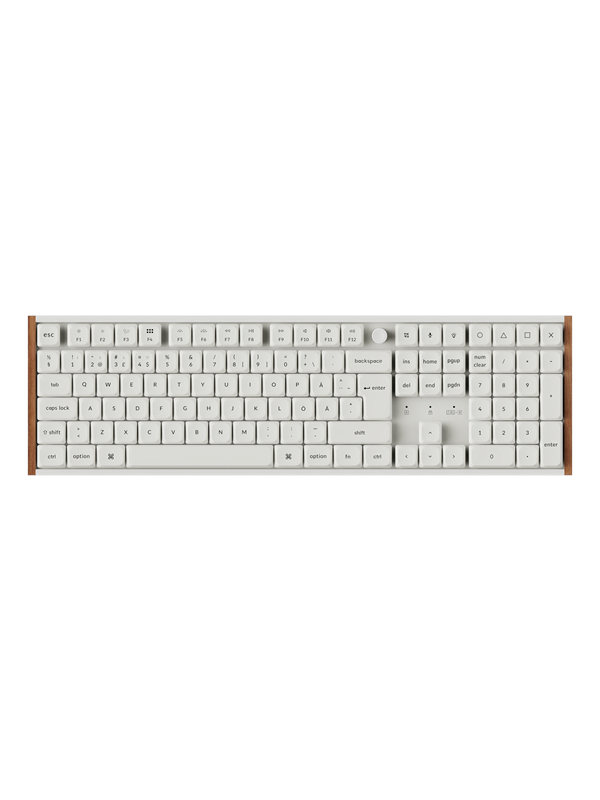 Keychron K5 Ultra SE 100% 8K  Milk POM Red - Gaming toetsenbord - Noords - Wit
