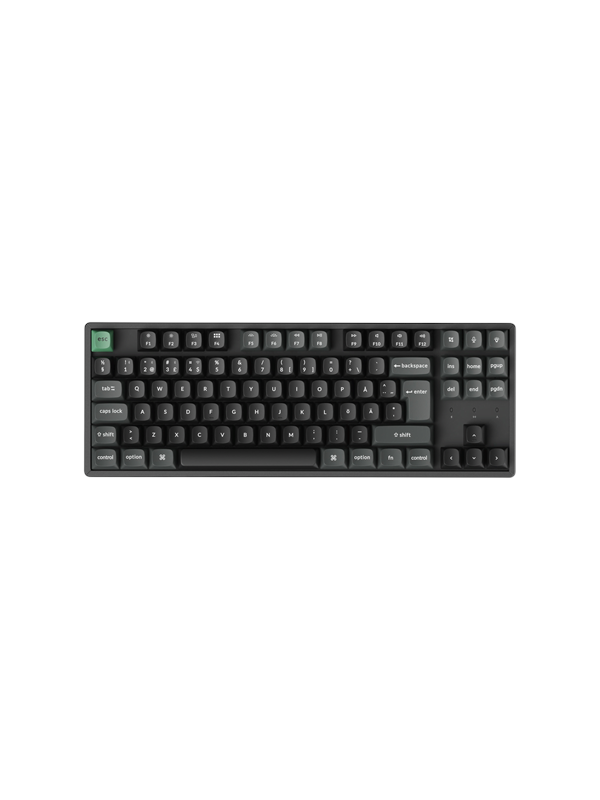 Keychron K8 Ultra 80% 8K  Apex Red - Gaming Toetsenbord - Zonder Numpad - Noords - Zwart