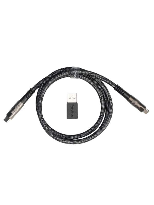 Keychron Geek USB 8K-kabel met dubbele mantel (Black) - Toetsenbordkabel - Zwart