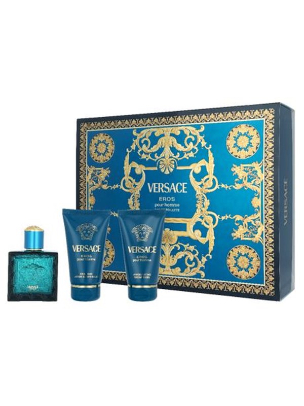 Versace Eros Giftset edt Spray 50ml + Showergel 50ml + Aftershave Balm 50ml