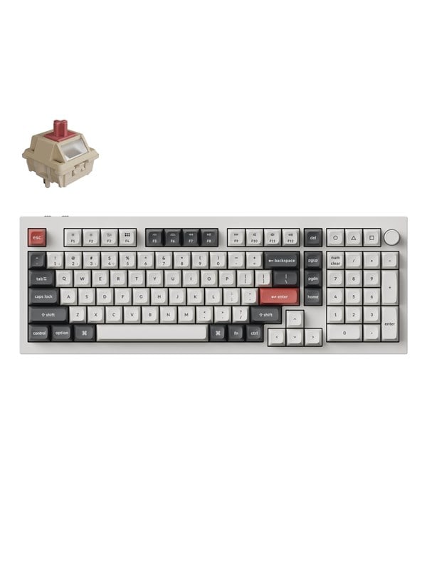 Keychron Q5 Ultra 8K - Wireless Mechanical Keyboar - Gaming toetsenbord - ANSI - Wit