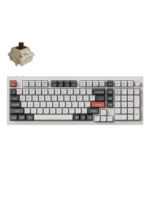 Keychron Q5 Ultra 8K - Wireless Mechanical Keyboar - Gaming toetsenbord - ANSI - Wit