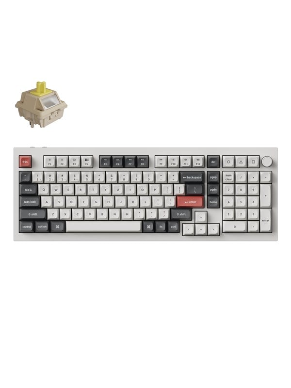 Keychron Q5 Ultra 8K - Wireless Mechanical Keyboar - Gaming toetsenbord - ANSI - Wit