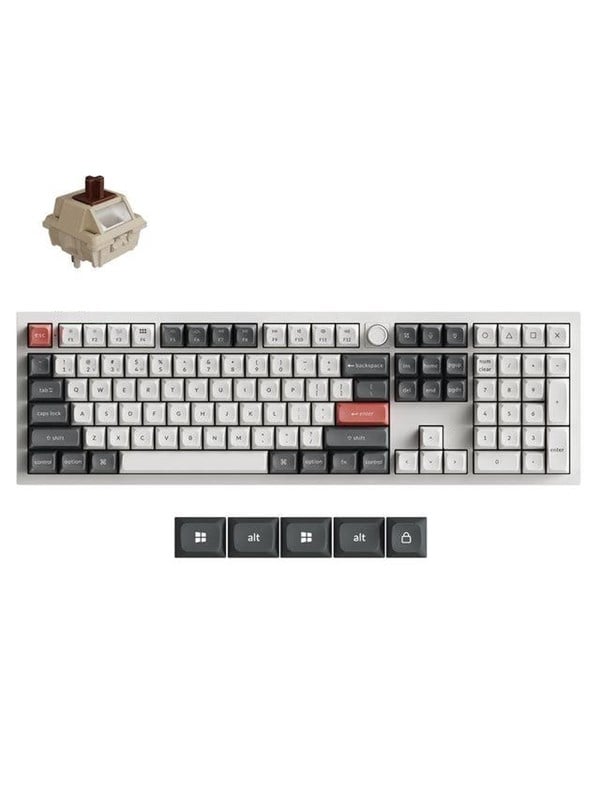Keychron Q6 Ultra - keyboard - 100% full size - white Input Device - Gaming toetsenbord - ANSI - Wit
