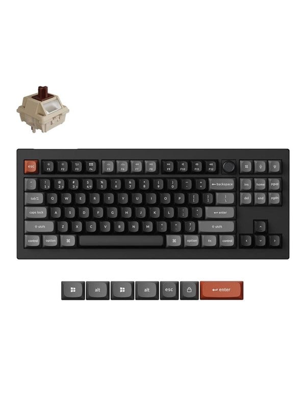 Keychron V3 Ultra 8K keyboard - Gaming Toetsenbord - Zonder Numpad - ANSI - Zwart