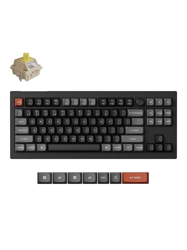 Keychron V3 Ultra 8K keyboard - Gaming Toetsenbord - Zonder Numpad - ANSI - Zwart