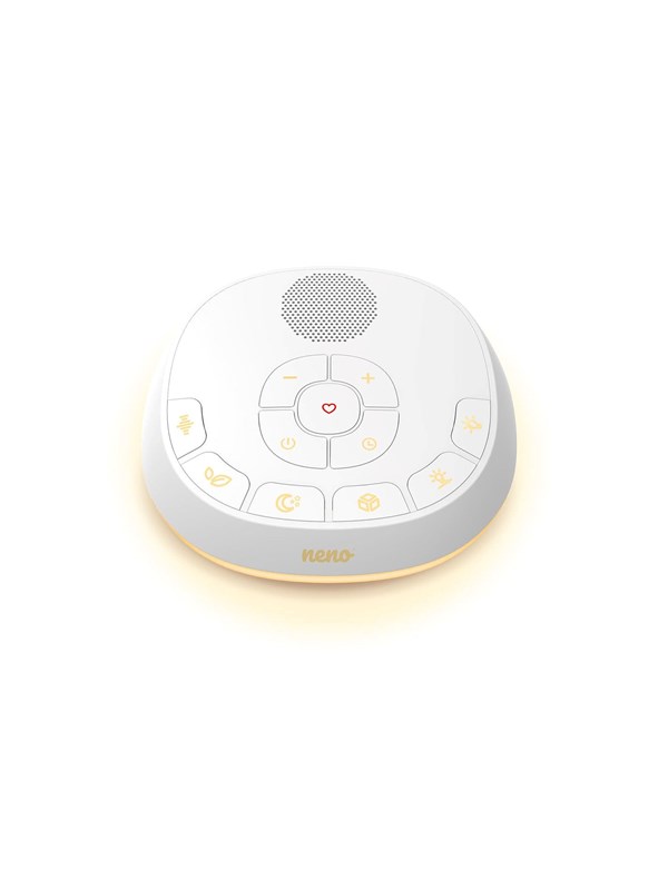 Neno Lumia Baby Sound Machine – Nachtlampje, Hartslagopname, White Noise, Slaapliedjes – USB-C – 11 Kleuren