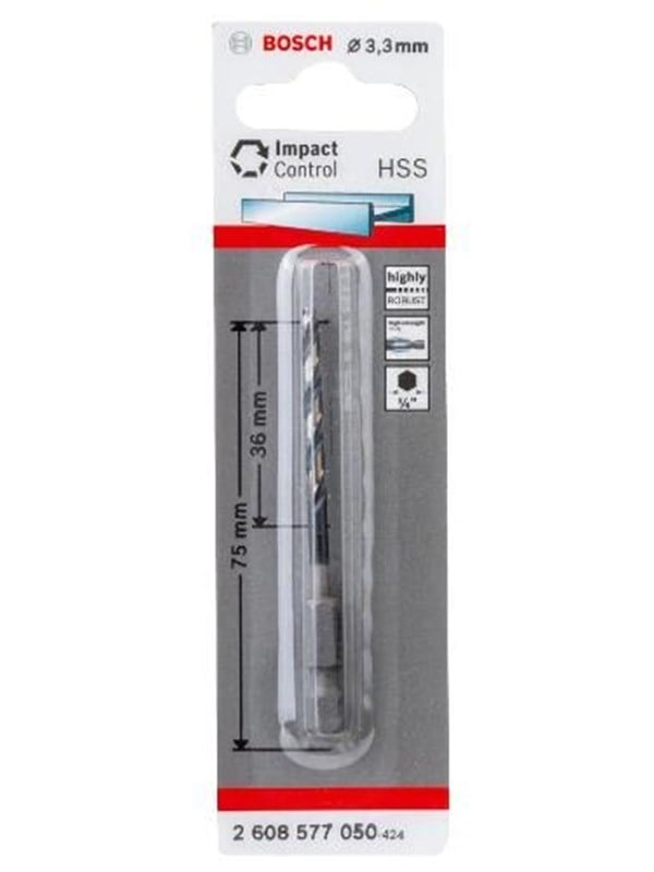 Bosch Impact HSS Drill Bit 3.3 mm