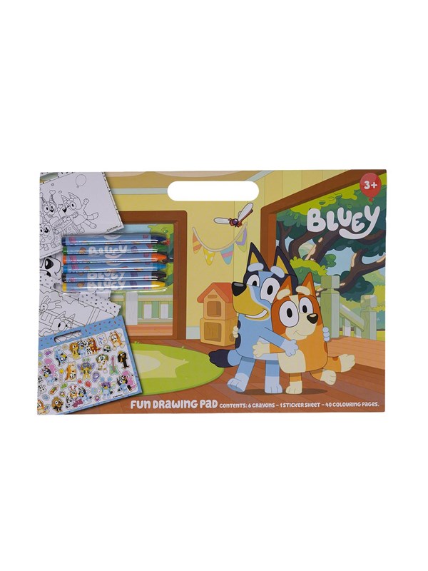 Bluey Colouring pad A4 w/6 crayons +stickers