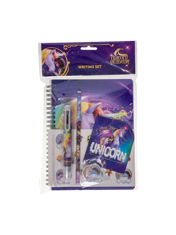 Unicorn Academy Writing Set w/multi-col. pen
