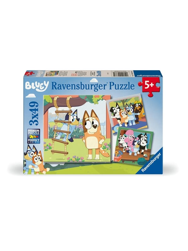 Ravensburger Bluey Kinderpuzzel - Kinderpuzzel 3 x 49 Stukjes - Vanaf 5 Jaar