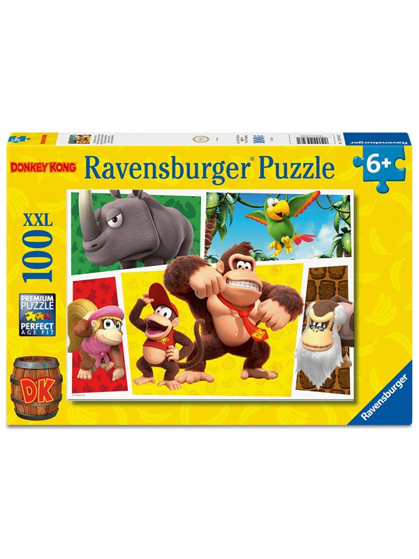 Ravensburger Donkey Kong The Monkeys Are Loose Puzzel - Kinderpuzzel 100 XXL Stukjes - Vanaf 6 Jaar