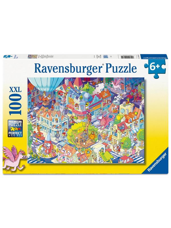 Ravensburger strubbelingen in Chaosstad - Kinderpuzzel - Kinderpuzzel 100 XXL Stukjes - Vanaf 6 Jaar