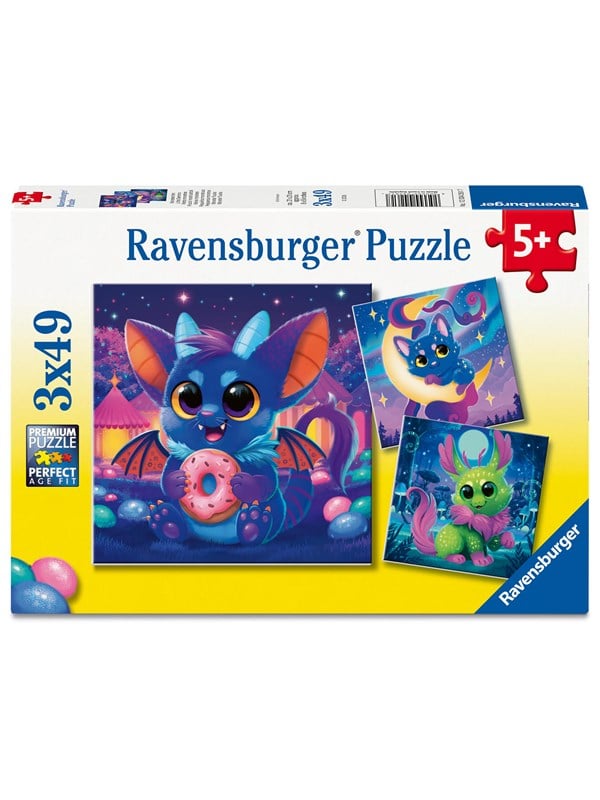 Ravensburger Little Demons Puzzel - Kinderpuzzel 3 x 49 Stukjes - Vanaf 5 Jaar