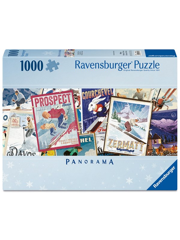 Ravensburger Vintage Ski Posters legpuzzel - 1000 stukjes