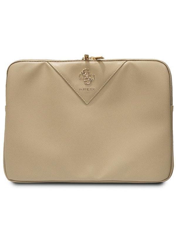 Guess Triangle Big 4G Logo Universele Laptoptas - (Geschikt voor toestellen tot 14") - Goud