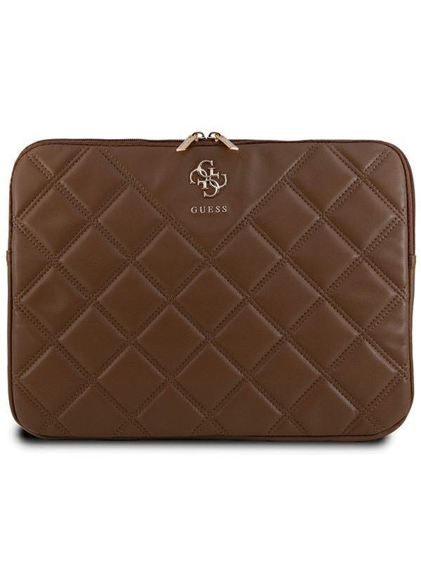 GUESS Quilted 4G cover for a 14" laptop - brown