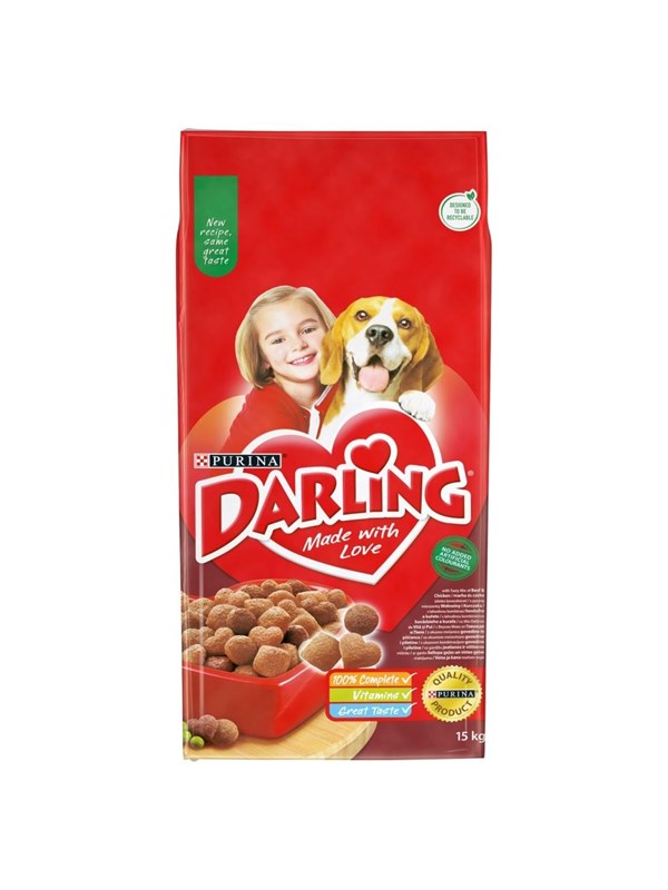 PURINA NESTLE Darling Beef with chicken - droog hondenvoer - 15kg