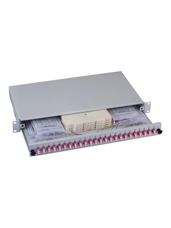 EFB NORDIC EFB-Elektronik fibre-optic splice box - 1U - 19" - 50/125µ OM4 extendable