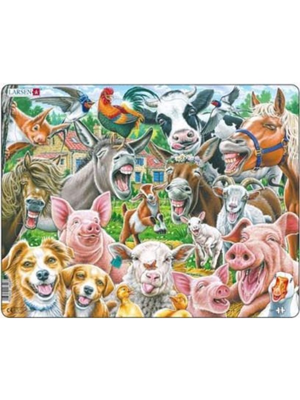 Larsen Puzzles Farm Selfie Jigsaw Puzzle - 33 pieces Maxi (36.5 x 28.5 cm) 2D Puzzels