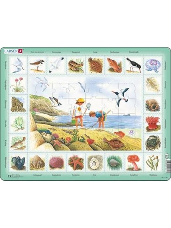 Larsen Puzzles Nature Puzzle: Seaside - 48 pieces Maxi (36.5 x 28.5 cm) 2D Puzzels