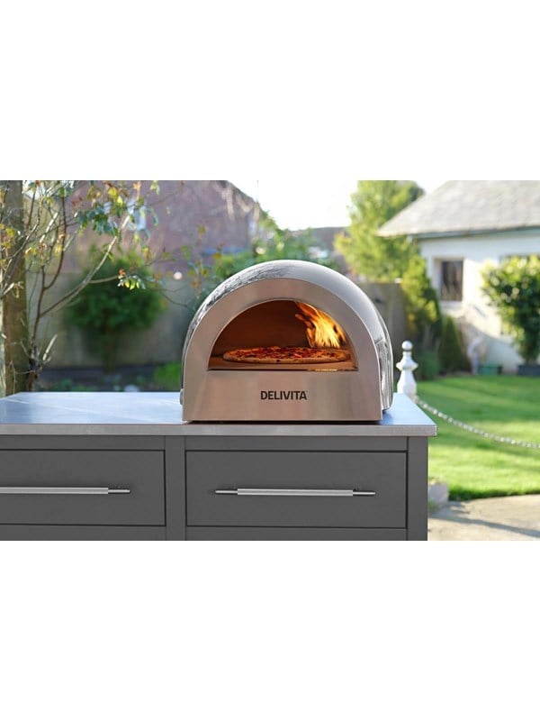 Delivita Flow Dual-Fuel Pizza Oven Hale Grey