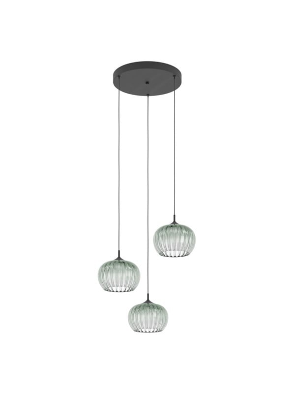EGLO ALAMITO CLUSTER Ø:425 CCT ZWART STRUCTUUR/GROEN/HELDER
