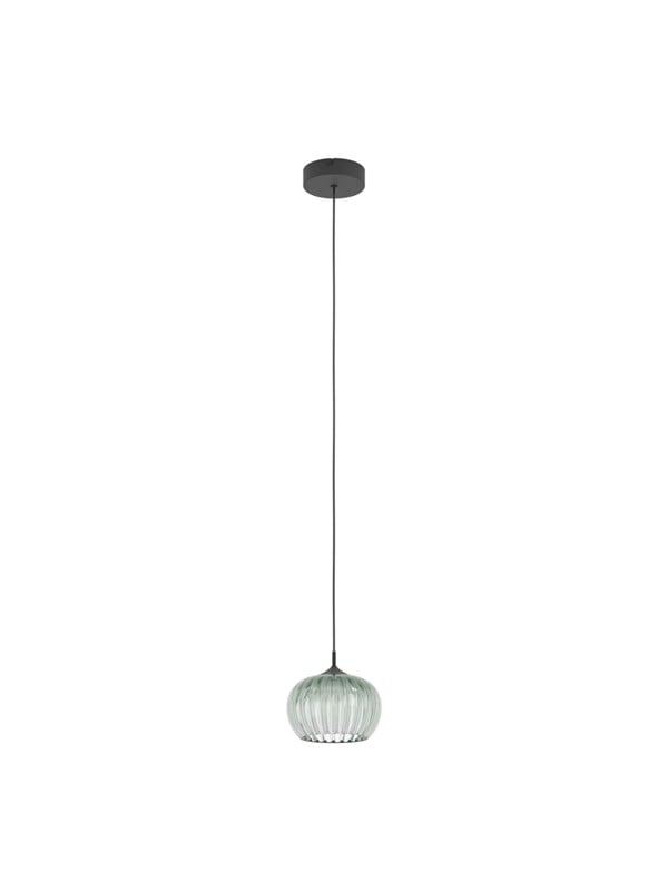 EGLO ALAMITO HANG LAMP Ø:200 CCT ZWART STRUCTUUR/GROEN/HELDER