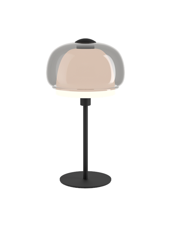EGLO Tafellamp Belomontejo, zwart-transparant, glas, E27