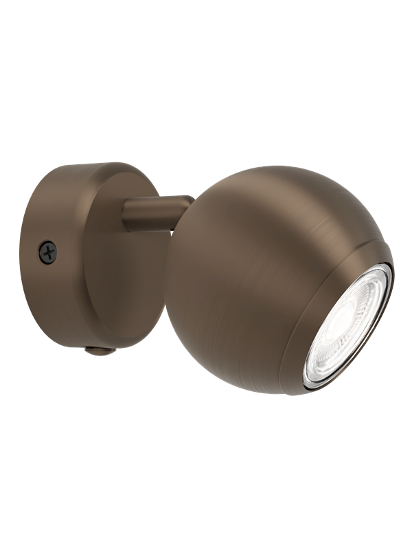 EGLO Bimeda 1 Plafondlamp - Wandlamp - GU10 - Ø 8,6 cm - Donker Brons